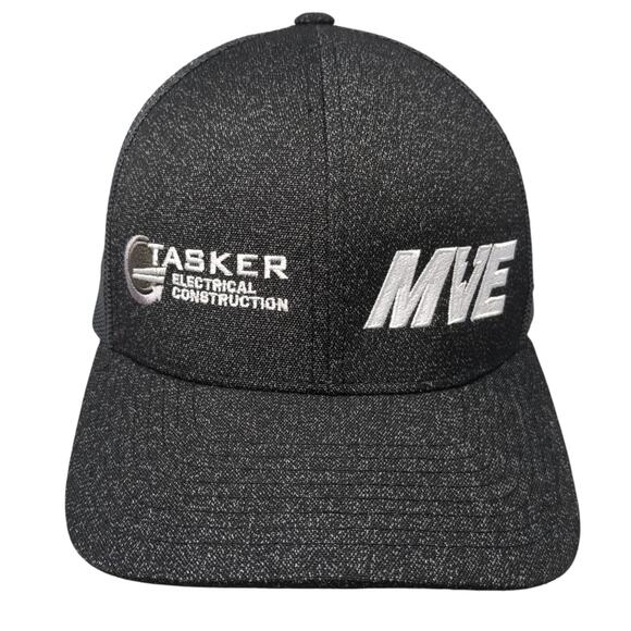 Tasker Electrical Construction MVE Trucker Hat Black One Size Pacific Headwear - Picture 1 of 10